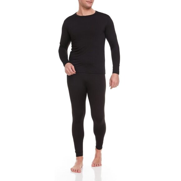 Men Winter Thermal Microfiber Fleece Long John Warm Baselayer Set 2-Pairs NWT - Picture 7 of 7
